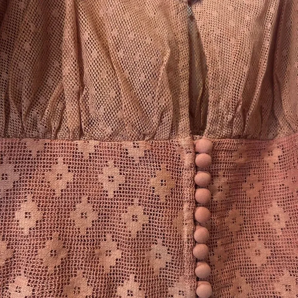 Free-people Women's Pink and Orange Blouse